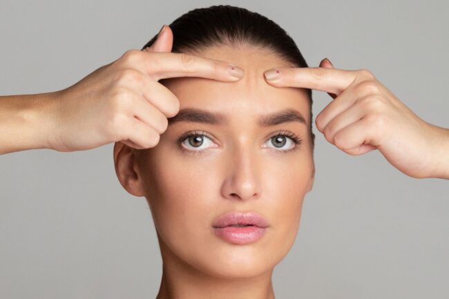 Injectable treatment for forehead lines at Edmond Oklahoma aesthetic clinic