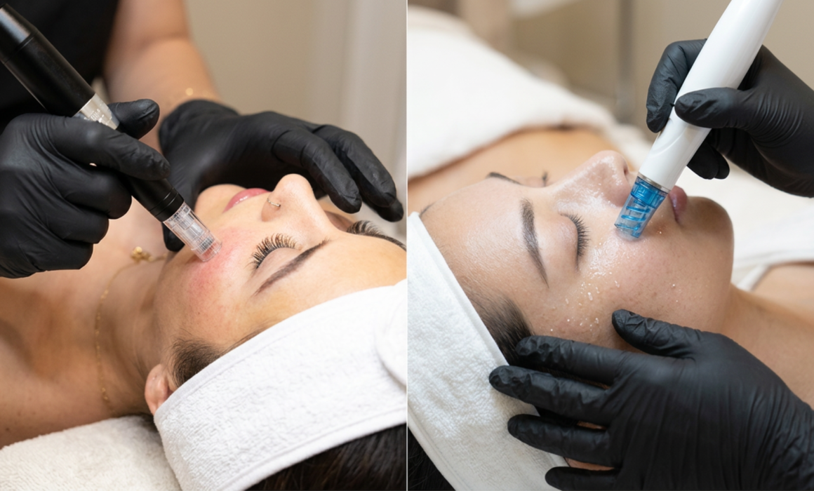 AquaFirme hydradermabrasion facial treatment at an aesthetic clinic in Edmond Oklahoma