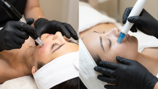 AquaFirme hydradermabrasion facial treatment at an aesthetic clinic in Edmond Oklahoma