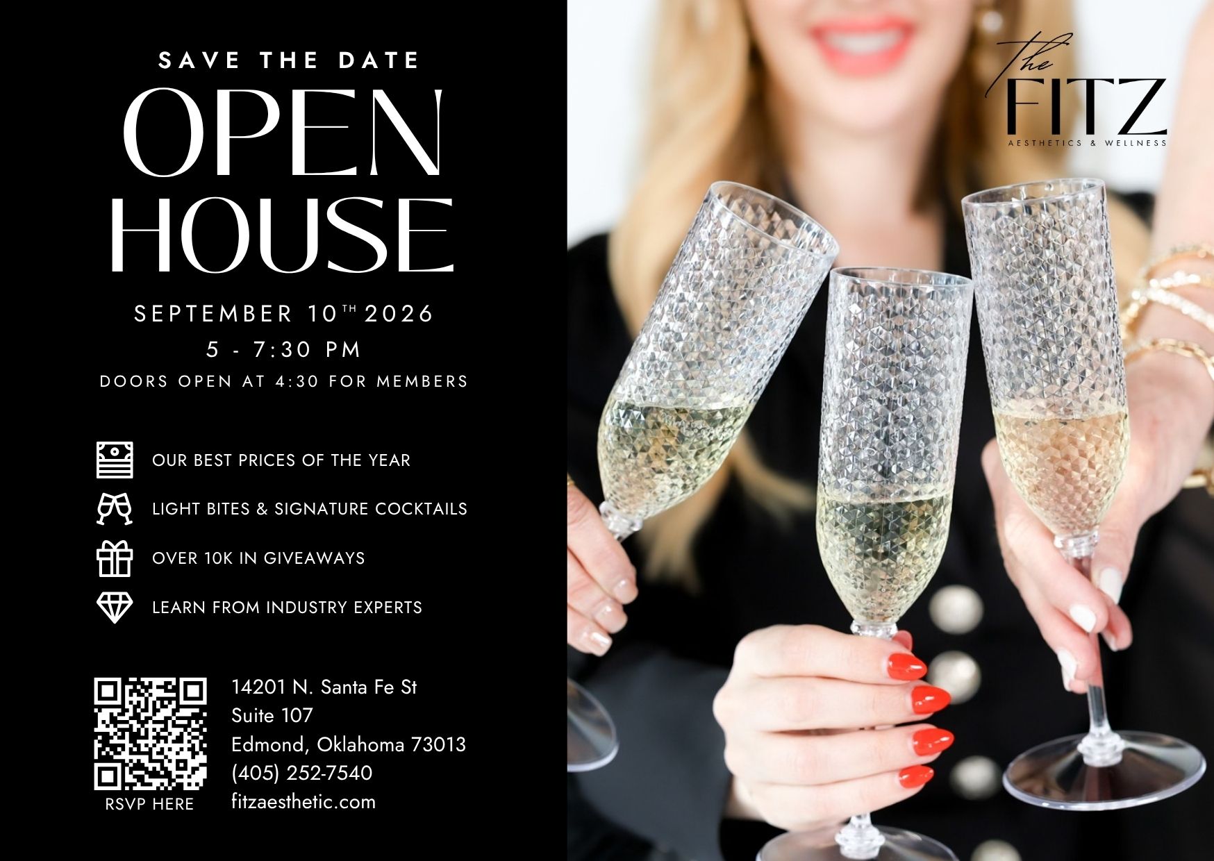 Save the Date Open House Event the Fitz Aesthetics September 10th 2026